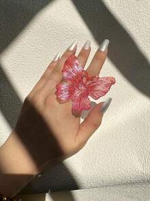 1 chiếc nhẫn hình bướm ba chiều bằng acrylic, trang sức nhẫn độc đáo, tối giản, đa năng và sáng tạo dành cho nữ. - Nhiều màu - Xem 16