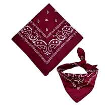 Premium Printed Bandana Scarf - Classic Style And Total Versatility - Burgundy - View 2