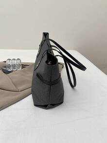 New Fashion Handbag For Women, Versatile Commuter Tote Bag With Large Capacity, Shoulder Bag - Black - View 7