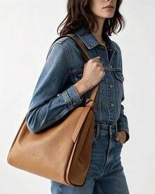 Kate Spade KS KNOTT Shoulder Bag For Women With Adjustable Strap And Large Capacity Bucket Bag - Brown - View 8