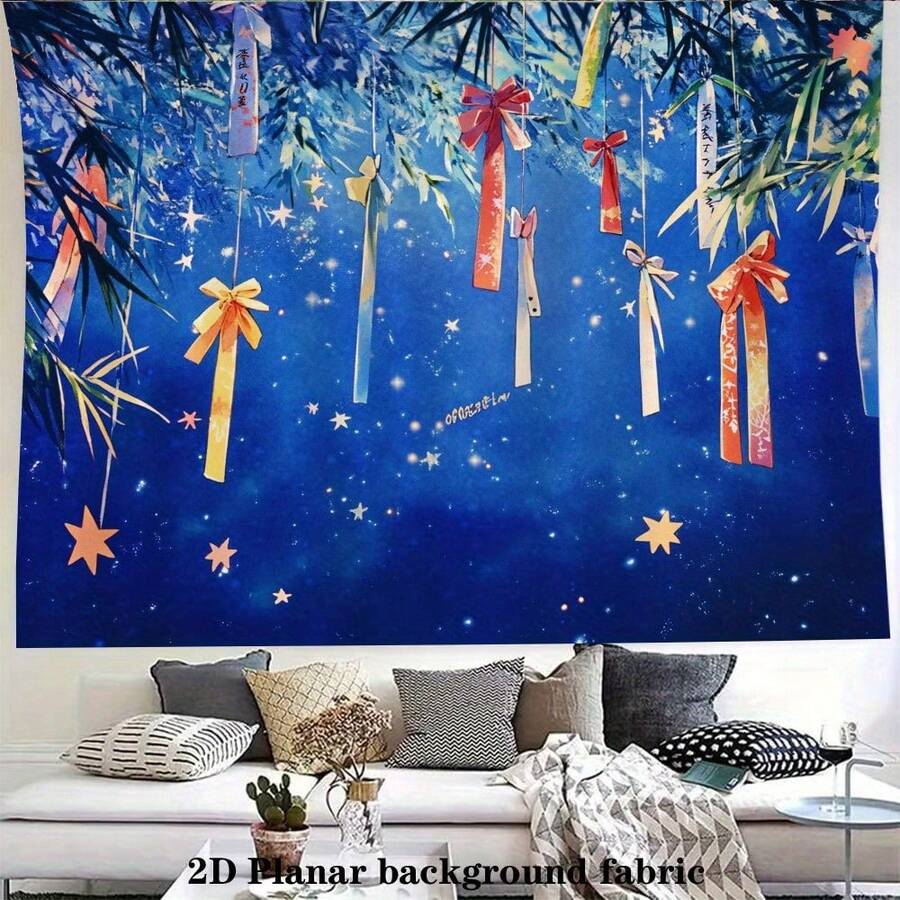 1张2D平面照片,采用涤纶纤维背景,展现一幅大型传统日式祝福横幅,饰以书法和吉祥图案。此装饰品四季皆宜,尤其适合婚礼等场合。 - 4 - 查看 1
