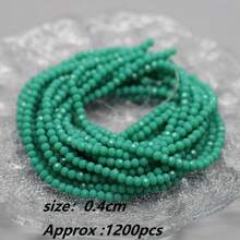 约1200颗4毫米刻面水晶玻璃珠，10串，用于DIY制作手链、项链等首饰。 - 4mm 扁珠 - 查看 21