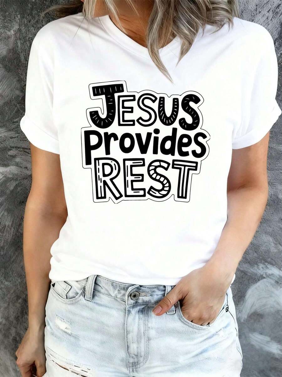 This White Short-Sleeved T-Shirt Features A Comfortable Design, Perfect For Casual Summer Outings, Office Wear, Dates, And Everyday Use. This Stylish Summer T-Shirt Is Machine Washable And Designed For Comfort. - 白色 - 查看 1