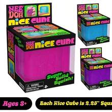 Schylling Nice Cube Sensory Fidget Toy Square Squeeze Toy Stress Anxiety Relief Hand Relaxing Toy Portable Decompression Toy For Daily Office School Use Soft Pinch Toy Novelty Gift For Birthday Christmas Holiday Party Favor Festival Gift For Teens Adults - 派對玩具 - 查看 9