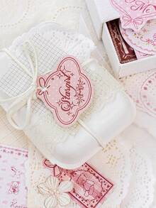 40 pièces/paquet Autocollants de bordure mignons, autocollants décoratifs vintage et créatifs, matériaux d'artisanat de décoration DIY, cadeau de vacances, fournitures scolaires personnalisées pour scrapbooking - 2. Motif à carreaux en fourrure de lapin - Voir 10