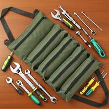 1/2pcs Heavy Duty Roll-Up Oxford Cloth Tool Bag - Multi-Function Electrician/Mechanic Tool Kit, Work Tools, Toolbox, Adjustable Shoulder Strap, Indoor/Outdoor Use, Father's Day Gift, Car Storage Bag, Foldable Design, Reinforced Stitching, Premium Material, Non-Electrical Use, Construction Worker, DIY Enthusiast - Multicolor - View 17