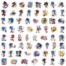 Sega 60张刺猬贴纸，经典游戏角色防水贴纸，适用于水杯、笔记本电脑和儿童派对礼物 - 彩色 - 查看 4