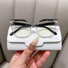 Luxury Transparent Cat-Eye Reading Glasses For Women, Crystal Acetate Frame With Gold Chain Decoration, Oversized Designer Reading Glasses +1.0 To +4.0,  Crystal Frame Fashion Glasses, Vintage Modern Elegant - C2 - View 3