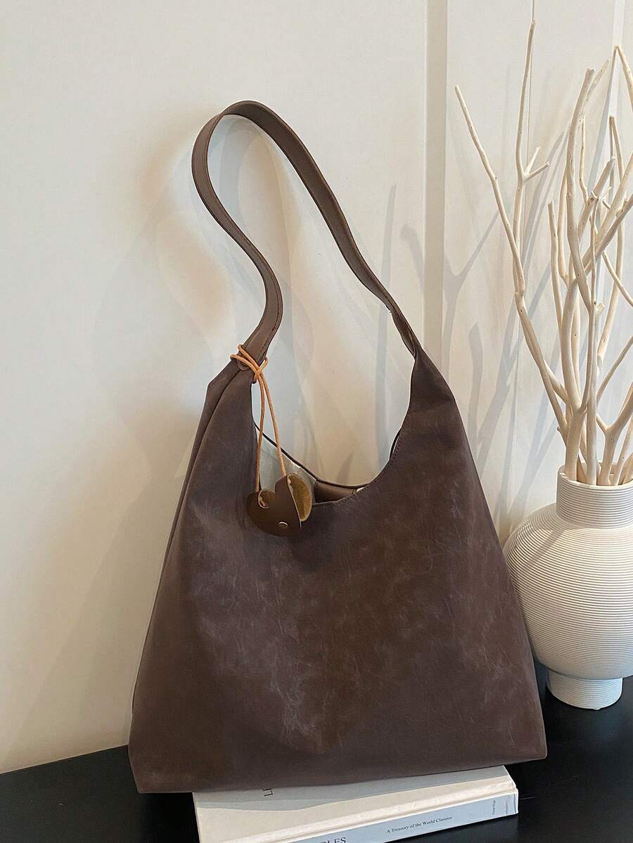 New Fashionable Large Tote Bag For Women, Shoulder Bag With High-Quality Design - Coffee - View 1