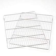 Estante de refrigeración y estante para hornear con acero inoxidable paquete de 2 estantes de alambre de alta resistencia de 10 x 15 pulgadas para bandeja de hornear estantes de - Plateado - Ver 9