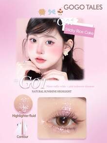 GOGO TALES 二合一眼部高光笔，自然提亮和阴影，双头设计，一端为眼影，另一端为液体眼线笔，适合日常淡妆和学生使用，GOGOTALES - #G01 Sticky Rice Cake - 查看 6