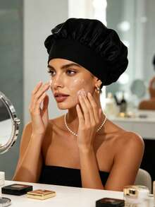 3pcs Wide-Banded Satin Hair Bonnets, Lightweight & Breathable For Summer, Made Of Smooth Satin-Like Fabric, Minimalist & Elegant Design, Stretchy Headband Won't Tighten, Anti-Frizz & Anti-Static; Suitable For Home, Sleeping, Skincare SPA, Travel, Festival, Daily Styling, Multiple Colors Available, Gently Caring For Hair, Bid Farewell To Dryness & Tangles, Beach, Festival - Multicolor - View 6