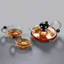 轻奢玻璃下午茶茶壶 高价值复古水果花茶茶壶茶壶套装 - 彩色 - 查看 2