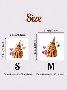 Custom Birthday Photo Temporary Tattoo Stickers, Personalized Face Party Tattoo Stickers, Customizable Happy Birthday Pattern Stickers, Custom Temporary Tattoos, Customizable Image Body Art, Suitable For Birthday Celebrations, Holiday Gifts, Adult Parties, Couples, Friends, Etc. - Burgundy - View 2