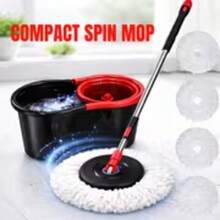 360° Spin Mop AndBucke Set For Home, Wet Dust Mop For FloorCleaning With 4 Mop Heads - D - 查看 3