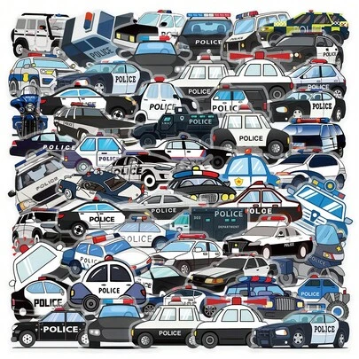 50 buc autocolante auto sport curse autocolante vinil impermeabile, cadouri de petrecere pentru sticle de apă (mașină)