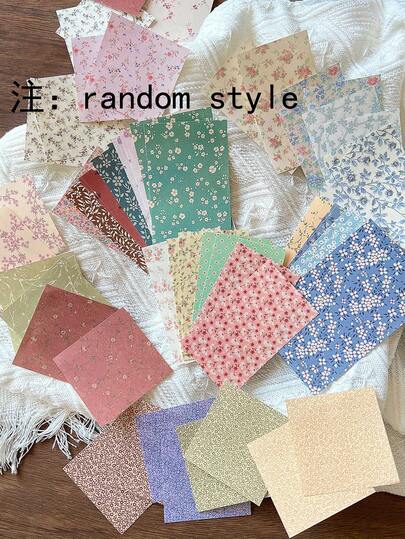 60pcs/Pack Korean Retro Style Scrapbooking Paper, DIY Decorative Non-Adhesive Material Paper, Holiday Gift, Handmade Collage Material, Personalized Scrapbook Planning Creative School Stationery