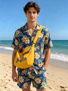 Túi đeo vai nam in chữ, dây đeo điều chỉnh được, chất liệu nylon nhẹ, kiểu dáng thường ngày, phù hợp đi làm và dạo phố. - Nhiều màu - Xem 14