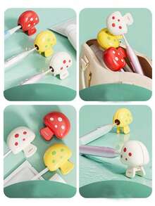1pc Cartoon Animal-Shaped Toothbrush Case, Portable Dustproof Travel Toothbrush Case, Toothbrush Head Protector, Cute Animal Pattern Toothbrush Case, Suitable For Travel, Vacation And Daily Use, A Must-Have For Back-To-School Season, Travel Essential - Multicolor - View 6