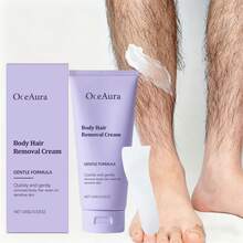 OceAura 100g/3.53oz Hair Removal Cream,Gentle And Non-Irritating To Skin, Semi-Permanent Hair Removal, Suitable For Facial, Lip, Underarm, Leg, Arm, And Intimate Areas - 紫色 - 查看 2