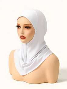 1pc/2pcs Women's Fashion Solid Color Headscarf One Size Fits All Undercap Hijab, Lightweight Crystal Linen Headwrap For Daily Wear - Crystal Linen Convenient Headband - View 37