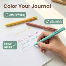 10pcs New Design Morandi Colored Aesthetic Anxiety Release Inspirational Encouraging Gel Ink Pen Soft Touch Smooth Writing Dry Fast For Journaling School&Office Supplies - 10pcs Colored Ink Pens - View 4