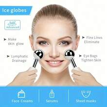 Stainless Steel Facial Ice Globes, 2pcs Cooling Face Massage Roller, Skin Care Ice Globes For Puffiness, Dark Circles, Wrinkles Relief - 2 chiếc - Xem 5