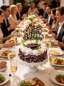 1pc Music Instrument Cake Topper, Guitar Piano "Happy Birthday" Cake Decoration, Suitable For Music Themed Birthday Party - Cake Topper - View 4