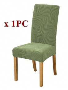 1/4 piezas Funda de silla de comedor de unicolor, protector de silla elástico completo, apto para cocina, boda, fiesta, todas las estaciones - Verde - Ver 6