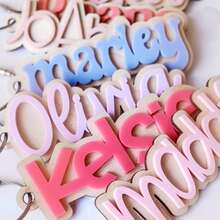 Personalized Acrylic Keychain, Custom Name Tag, Backpack Name Tags, Custom Bag Tag, Kids Name Tag, Back To School, Backpack, Diaper Bag Tag - Multicolor - View 8