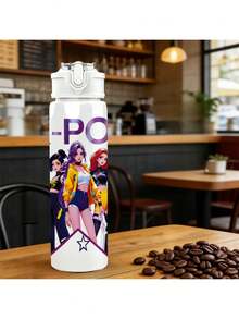Cốc nước 4 màu 26.2oz, bình nước chủ đề K-POP, cốc du lịch in hình phong cách K-Pop, bình nước thể thao, cốc tập thể dục, bình đựng đồ uống di động tái sử dụng, giá đỡ đồ uống, phụ kiện thể dục - Nhiều màu - Xem 9