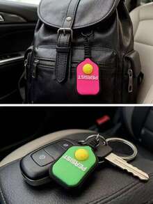 1pc/2pcs Pickleball Racket Shaped Keychain, Creative Cartoon Activity Gift, Sports Enthusiast Backpack Pendant - Multicolor - View 6