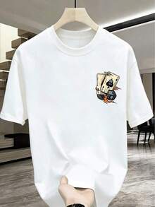 Camiseta hombre cuello redondo y manga corta. Estilo casual con estampados modernos y cómodos. Para hombres y mujeres, estilo pareja, pareja, camiseta de manga corta con estampado de moda - Blanco 1 - Ver 13