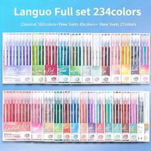 Langguo New Release Planner Pen 9 Colors/18 Colors Set, Gift Bag, Handwriting Pen, Highlighter, 0.6mm Tip, Transparent Barrel, Suitable For Drawing, Marking, Student Notes, Sketching, Making Manuals, Office Use - Sets - View 10