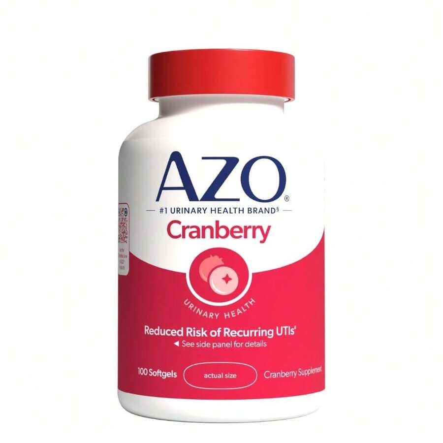 AZO Cranberry Supplement, Made With Concentrated Whole Fruit Cranberry Powder To Help Cleanse And Protect The Urinary Tract*, Sugar Free Cranberry Pills, Non-GMO, 100 Softgels - 100裝(1包) - 查看 1