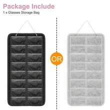 1pc (16 Compartments) Felt Glasses Hanging Bag, Fashion Glasses Accessories & Jewelry Storage Bag, Wall-Mounted Eyeglasses Organizer, Perfect Gift For Gender Reveal Party, Birthday, Wedding, Gathering, Colleagues, Friends And Family, Back To School Season, 16 Compartment Dust-Proof Nylon Multi-Function Hanging Rack, Foldable Fashion Glasses, Stylish Eyeglasses, Glasses Storage Hanging Bag, Gift For Women And Men - Multicolor - View 5