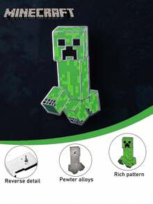 Monogram Minecraft 1个  苦力怕金属胸针 个性化创意徽章收藏品 周边别针 首饰配件 装饰包 布艺铅笔盒 连衣裙 实用生日礼物 官方授权 - A - 查看 4
