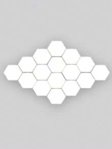 Bộ 12 đèn ngủ hình lục giác điều khiển cảm ứng, đèn LED cảm ứng bật sáng tức thì, trang trí nhà cửa, đèn chiếu sáng phòng chơi game, đèn trang trí bàn làm việc tối giản hiện đại cho phòng ngủ. - ánh sáng trắng - Xem 13