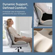 Ergonomic Seat Cushion, Office Lumbar Support Cushion, Posture Correction For Prolonged Sitting, Lumbar Support, Student Office Chair Lumbar Pad, Memory Foam Lumbar Support. - A - View 4