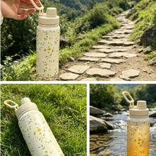 1 chiếc bình giữ nhiệt hai lớp bằng thép không gỉ Daisy, dung tích 600ml/20.29oz, 800ml/27.06oz, 1000ml/33.82oz, dùng được cả nóng và lạnh, thích hợp cho văn phòng, hoạt động ngoài trời, nhà cửa, làm quà sinh nhật. - Nhiều màu - Xem 6