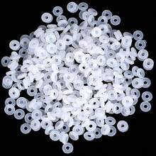 200pcs Silicone Stopper Rings, Transparent O-Rings, Rubber Spacer Beads For DIY Jewelry Making, Bracelet, Necklace Accessories - Including Stopper Rings, Flat Bead Stoppers, Clasps, Donut Shaped Spacers - White - View 1