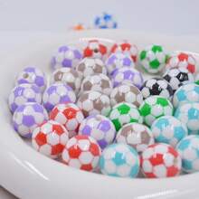 40/30/10pcs Macaron Color Football Beads, Suitable For Jewelry Making, DIY Bracelets, Keychains, Sports Enthusiasts Accessories, Sports Themed Projects - Football Beads - View 7