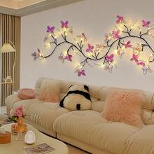 USB Powered Bedroom Decor Ambient Light, Room Decoration, Bedroom LED Butterfly Vine String Lights, Suitable For Outdoor Beach And Indoor Home Decor - Multicolor - View 5