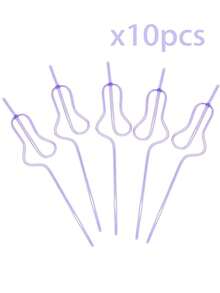 5/10/20 pièces Pailles de fête de poule amusantes, pailles décoratives de fête unique, pailles en plastique de dessin animé, pailles à boire en plastique réutilisables, pailles de fête de mariage sucrées, cadeau de mariée idéal, fête d'adultes, boîte de nuit, KTV, fête de vacances, décorer le petit-déjeuner, le lait ou le jus, fête de remise des diplômes, cadeau de Noël - Multicolore - Voir 16