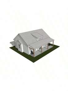 Planos de la casa de campo moderna (planos impresos) | "The Walnut Ranch" Planos de la casa de 2 dormitorios | Planos de la casa de un solo piso - 1 - Ver 5