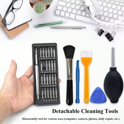 Bộ tua vít chính xác 24 trong 1, bộ dụng cụ sửa chữa điện tử đa chức năng phù hợp để tháo lắp và bảo dưỡng máy tính xách tay, máy tính để bàn và điện thoại di động, bộ dụng cụ cầm tay để tháo lắp máy tính và điện thoại, bộ tua vít đa chức năng.