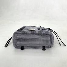 Túi xách nữ thời trang phong cách Y2K, túi đeo chéo lưới nylon dung tích lớn, túi đa năng có thể chuyển đổi thành ba lô. - Bạc - Xem 9