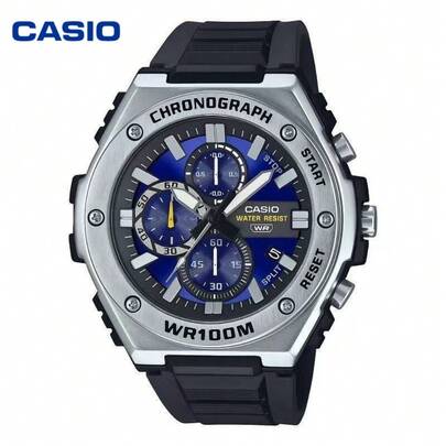  Casio MWA-300H-2A Blue Dual Display Watch 50M Waterproof LED Backlight Date & Week Display Student Sports Wristwatch
