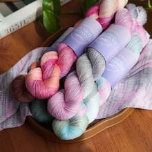 3pcs Ombre Dyed #7 Lace Yarn, Baby Yarn For Spring/Summer Shawl, Short Sleeve Dress Knitting, Crochet Materials - 3-pack - View 5