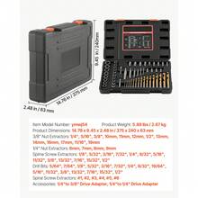 Screw Extractor Set With Drill Bits, 54 Pieces, Easy Out Nut Bolt Extractors And Drill Bits, With Adapters, Solid Storage Case, Cr-Mo Steel For Removing Rounded, Broken, Or Stripped Fasteners - Screw Extractor Set, 54 Pieces - View 11